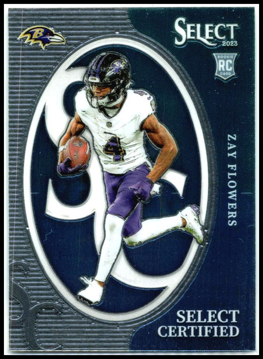 2023 Panini Select Select Certified Rookies #CRO-ZFL Zay Flowers Ravens
