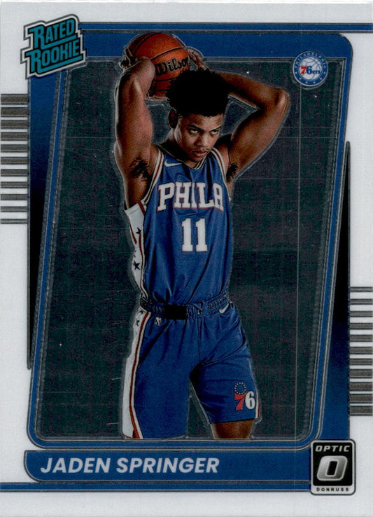 2021-22 Donruss Optic #197 Jaden Springer Rookie Philadelphia 76ers