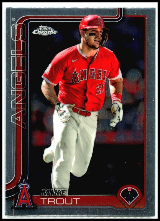 2025 Topps Chrome #100 Mike Trout Los Angeles Angels