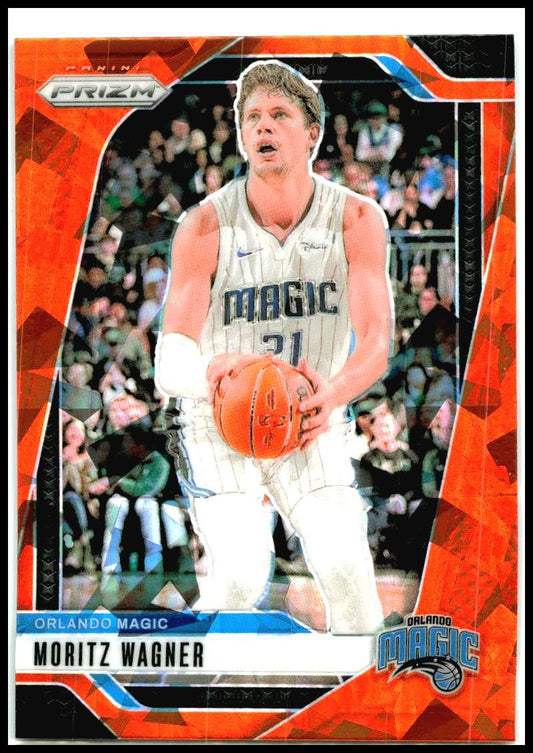 2024-25 Panini Prizm Prizms Orange Ice #116 Moritz Wagner Orlando Magic