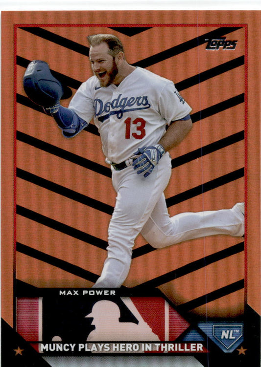 2023 Topps Update Orange and Black Foil #US179 Max Power Los Angeles Dodgers