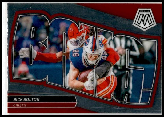 2024 Panini Mosaic Bang! #10 Nick Bolton Kansas City Chiefs