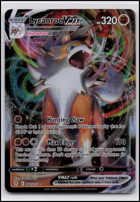 SWSH07: Evolving Skies #092/203 Lycanroc VMAX