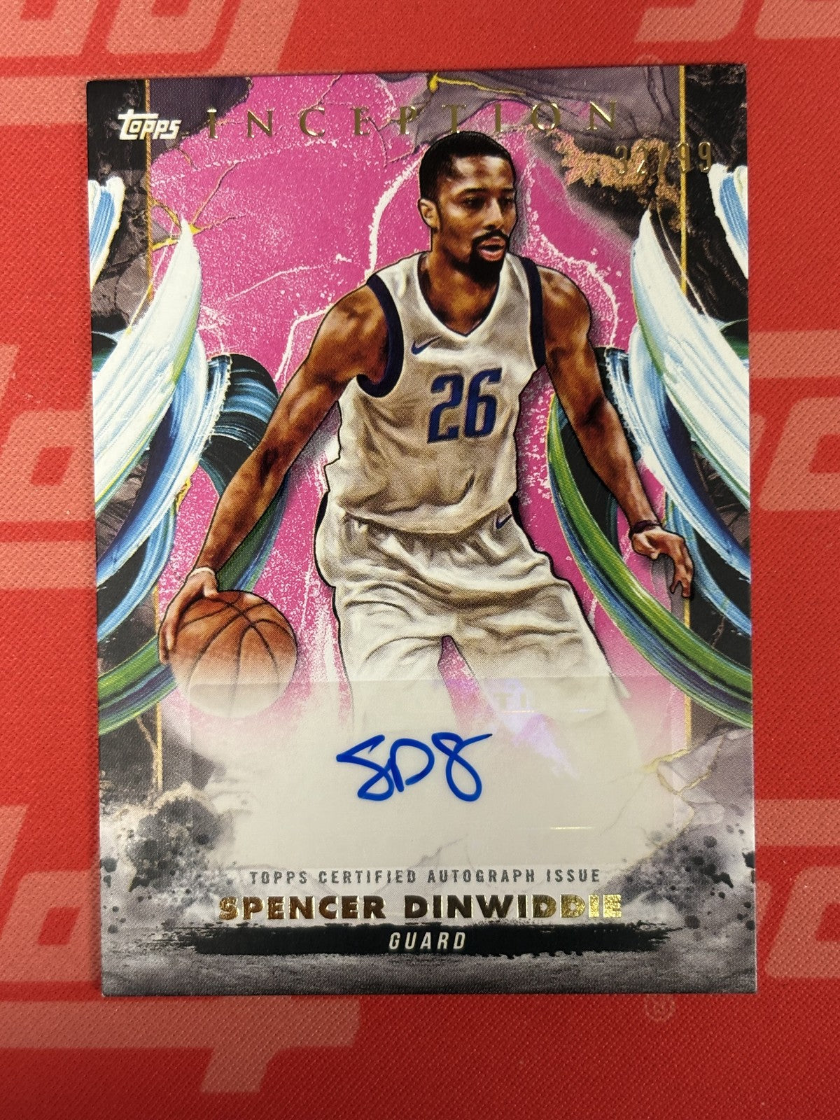 2024-25 Topps Inception Pink /99 ##acsd Spencer Dinwiddie Auto