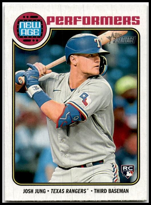 2023 Topps Heritage New Age Performers #NA-17 Josh Jung Texas Rangers