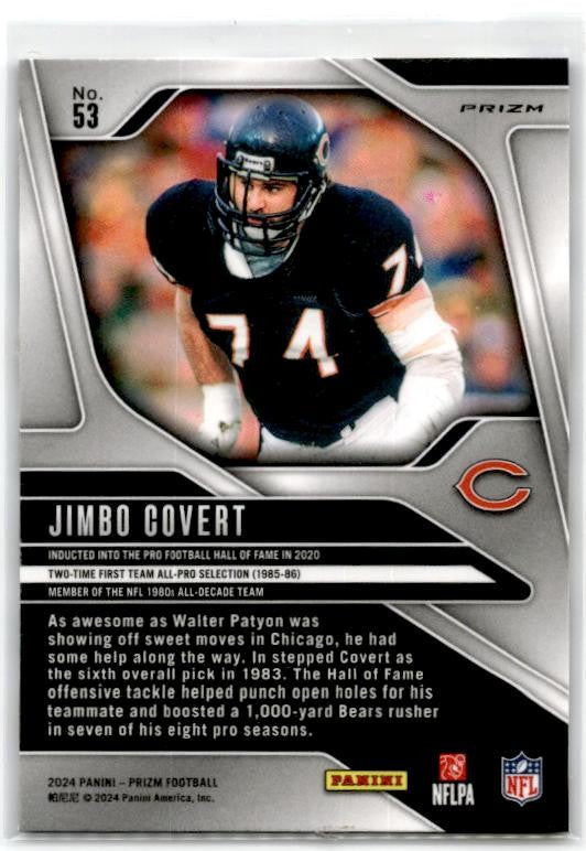 2024 Panini Prizm Red White and Blue #53 Jimbo Covert Chicago Bears