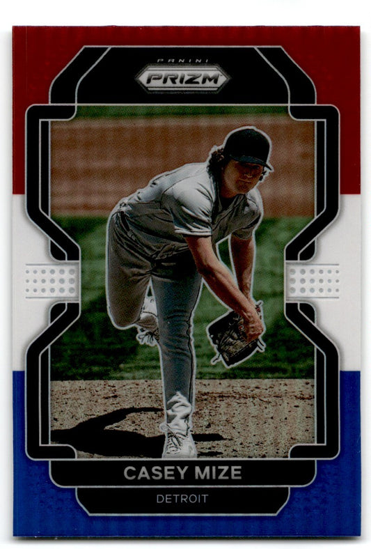 2022 Panini Prizm Red White Blue Casey Mize Detroit Tigers #80