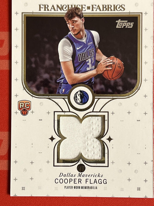 2025-26 Topps franchise fabrics #ff-cf Cooper Flagg Relic Dallas