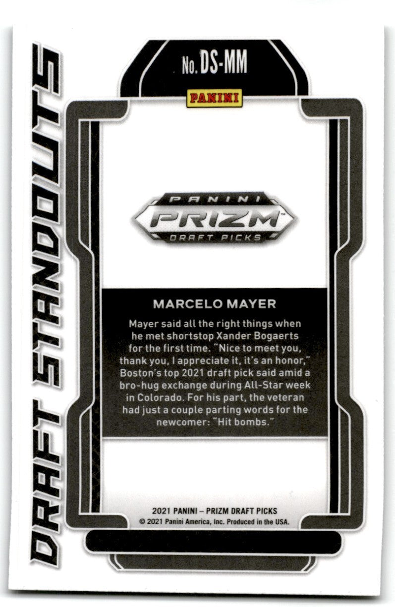 2021 Panini Prizm Draft Standouts Marcelo Mayer Boston Red Sox #DS-MM