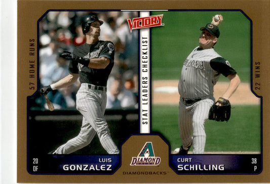 2002 Upper Deck Victory #334 Luis Gonzalez / Curt Schilling Arizona Diamondbacks