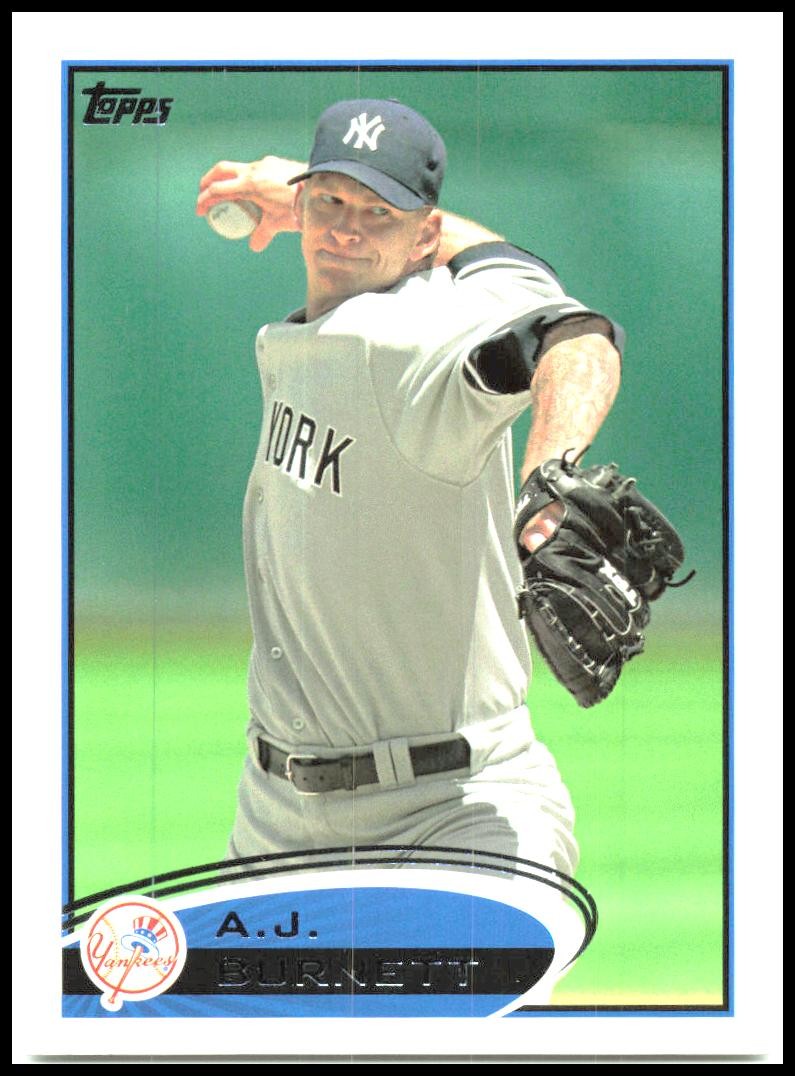 2012 Topps #209 A.J. Burnett New York Yankees