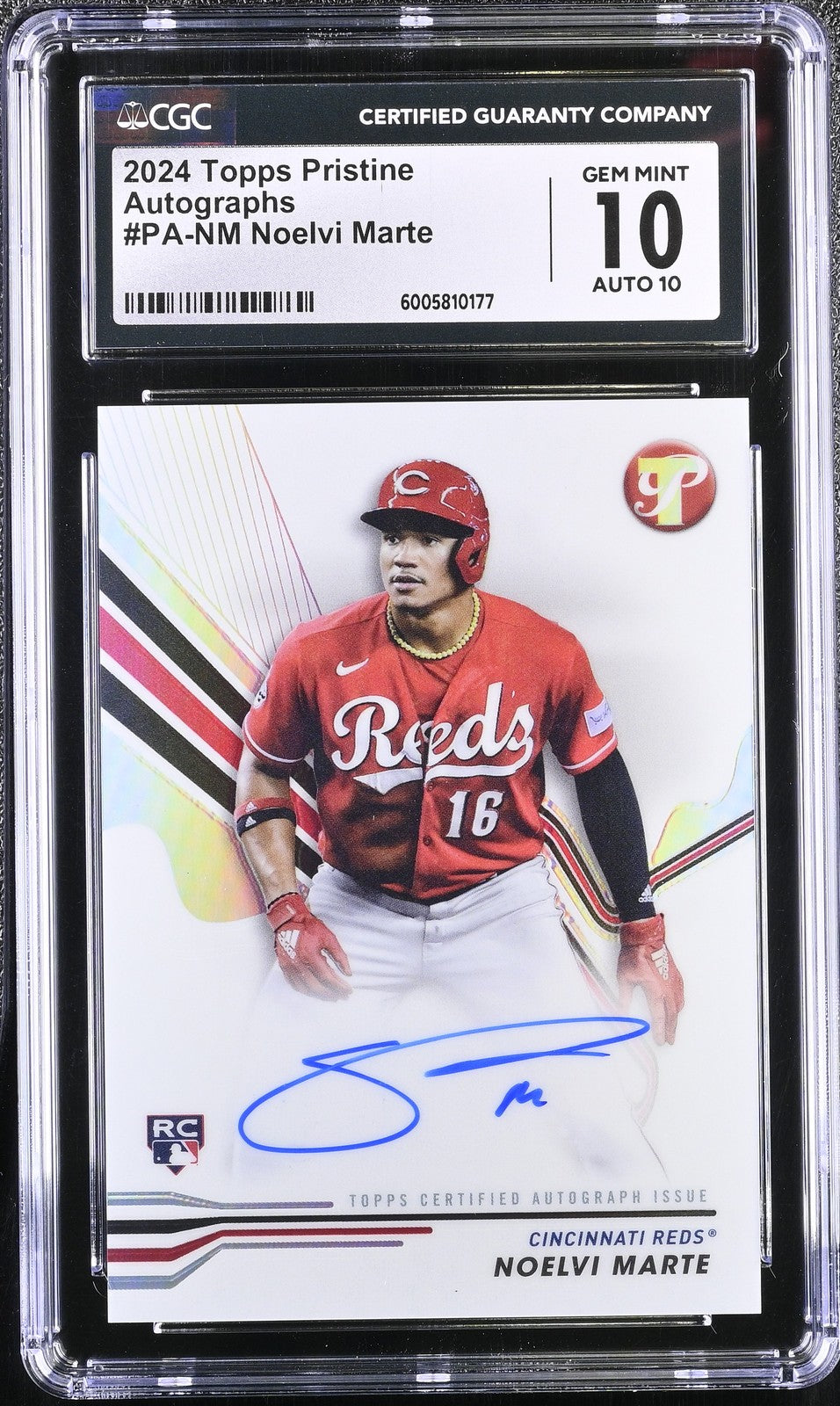 2024 Pristine Autographs #PA-NM Noelvi Marte Reds CGC 10