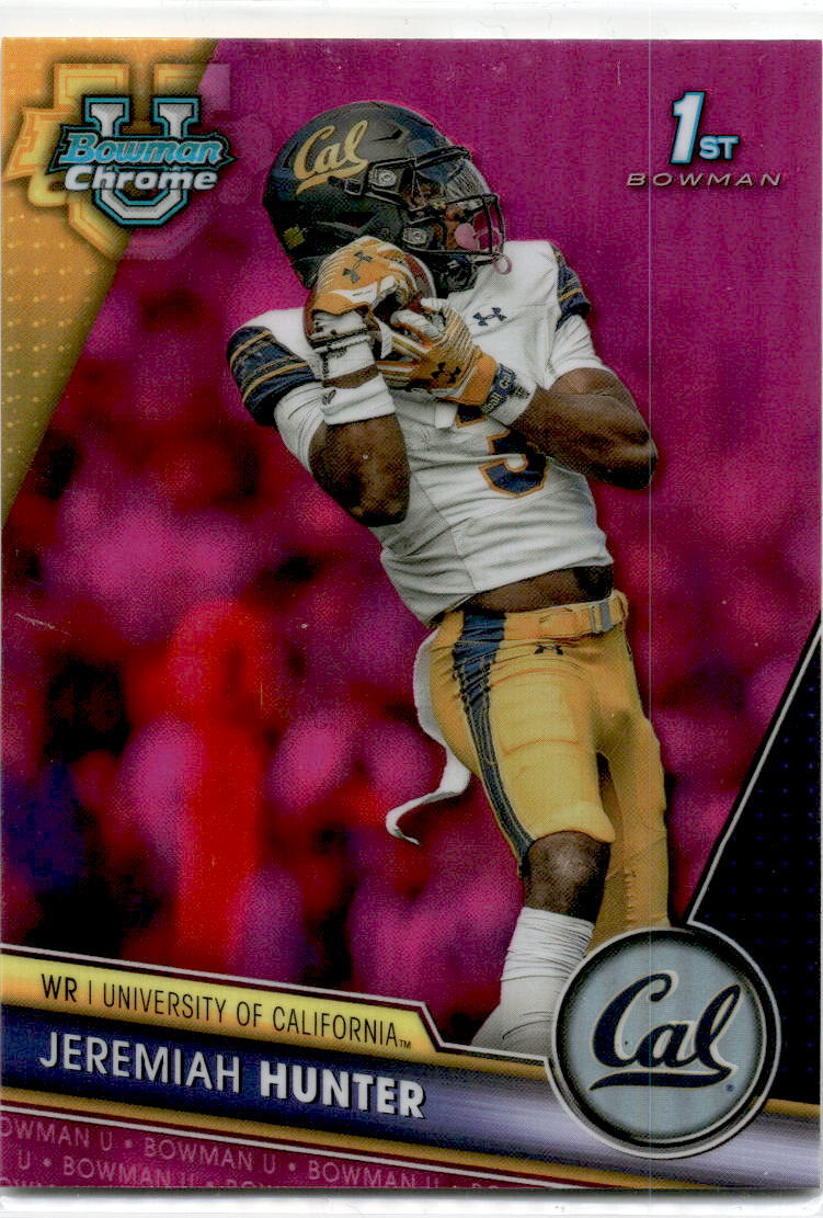 2023 Bowman University Chrome Pink #69 Jeremiah Hunter California Golden Bears