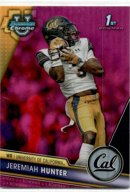 2023 Bowman University Chrome Pink #69 Jeremiah Hunter California Golden Bears