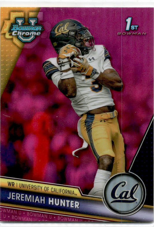 2023 Bowman University Chrome Pink #69 Jeremiah Hunter California Golden Bears
