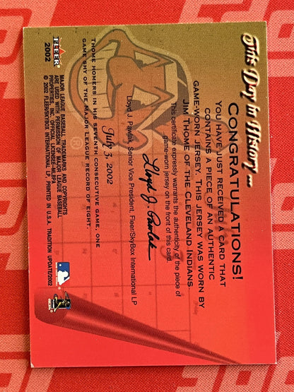 2001 SP Game Bat Milestone Piece of Action International #I-OV Omar Vizquel