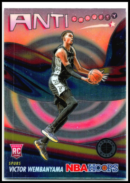 2023-24 Hoops Premium Stock Anti Gravity #5 Victor Wembanyama San Antonio Spurs