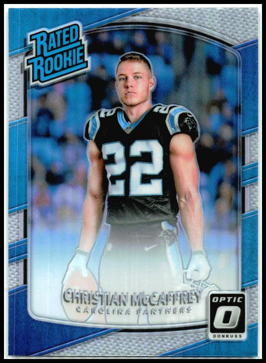 2017 Donruss Optic Holo #168 Christian McCaffrey Rookie Carolina Panthers
