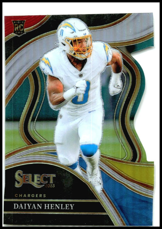 2023 Panini Select Red and Yellow Prizms Die Cuts #283 Daiyan Henley Chargers