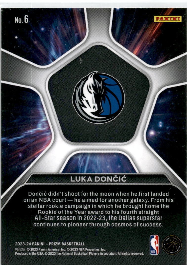 2023-24 Panini Prizm Deep Space #6 Luka Doncic Dallas Mavericks