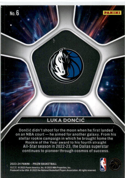 2023-24 Panini Prizm Deep Space #6 Luka Doncic Dallas Mavericks