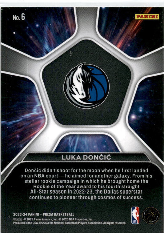2023-24 Panini Prizm Deep Space #6 Luka Doncic Dallas Mavericks