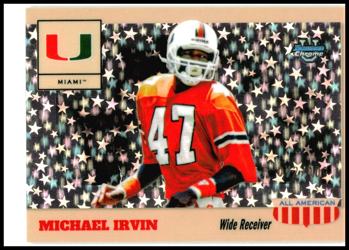 2025 Chrome University 1955 All-American Stars #55AA-5 Michael Irvin /100 Miami