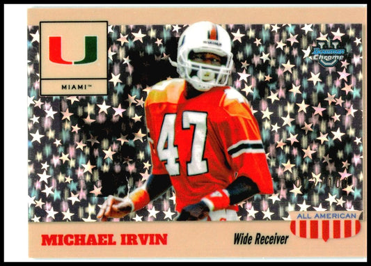 2025 Chrome University 1955 All-American Stars #55AA-5 Michael Irvin /100 Miami