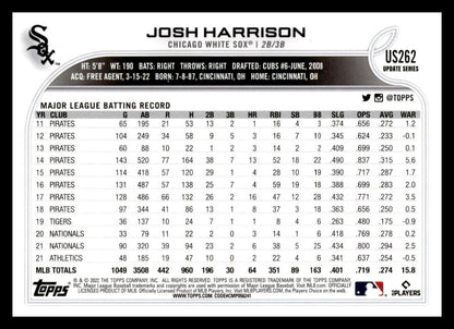 2022 Topps Update #US262 Josh Harrison      HRD