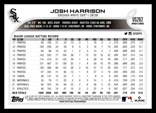 2022 Topps Update #US262 Josh Harrison      HRD