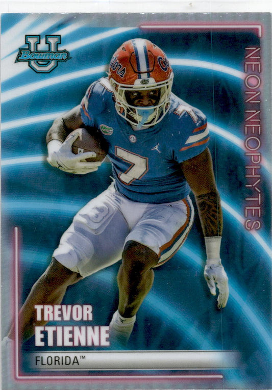 2022 Bowman's Best University Neon Neophytes #NN-7 Trevor Etienne Gators