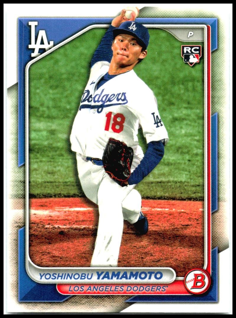 2024 Bowman #36 Yoshinobu Yamamoto Rookie Los Angeles Dodgers