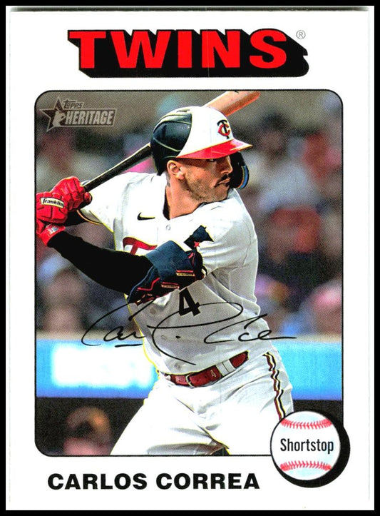 2024 Topps Heritage White Border #234 Carlos Correa Minnesota Twins