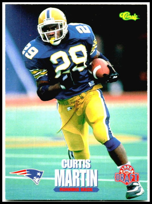1995 Classic NFL Rookies #84 Curtis Martin New England Patriots