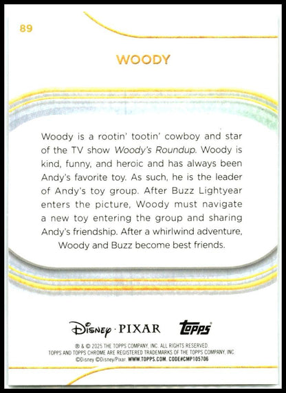 2025 Topps Chrome Disney #89 Woody
