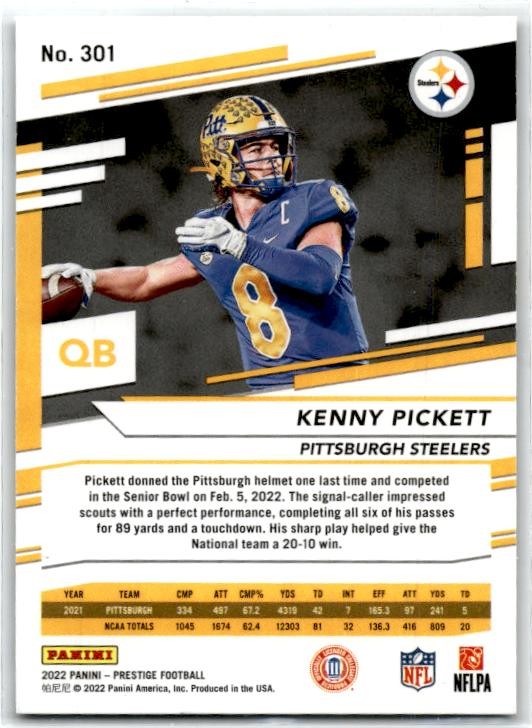 2022 Panini Prestige Xtra Points Astral #301 Kenny Pickett Rookie Steelers