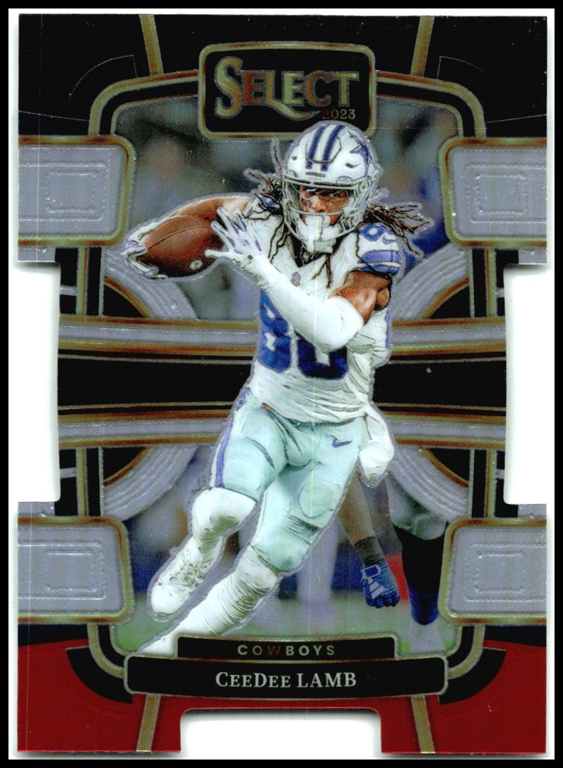 2023 Panini Select Black and Red Prizms Die Cuts #29 CeeDee Lamb Dallas Cowboys