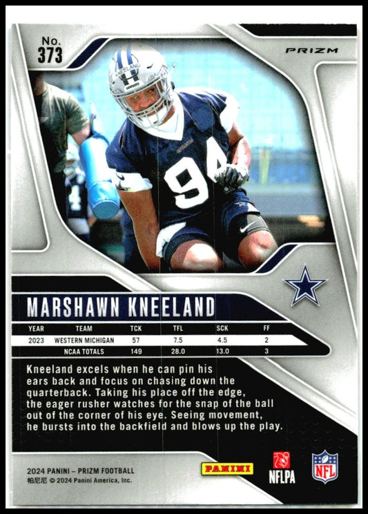 2024 Panini Prizm Lazer #373 Marshawn Kneeland Rookie Dallas Cowboys
