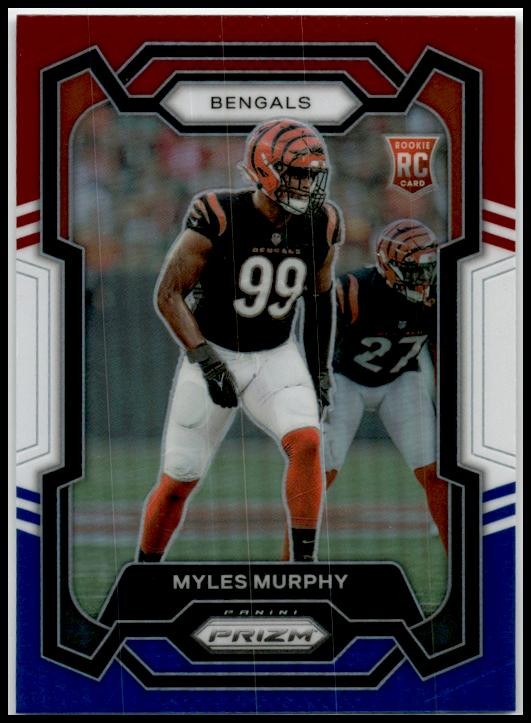 2023 Panini Prizm Red White and Blue #320 Myles Murphy Cincinnati Bengals