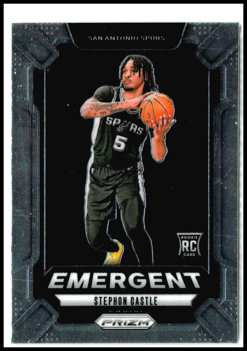 2024-25 Panini Prizm Emergent #29 Stephon Castle San Antonio Spurs