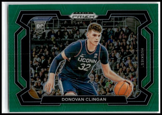 2024 Panini Prizm Draft Picks Green #95b Donovan Clingan Connecticut Huskies