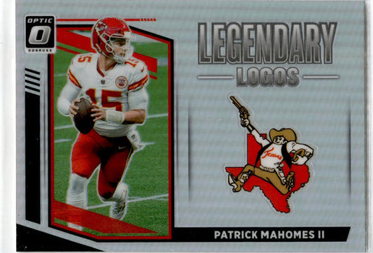 2021 Donruss Optic Legendary Logos Silver #LL-10 Patrick Mahomes II Kansas City