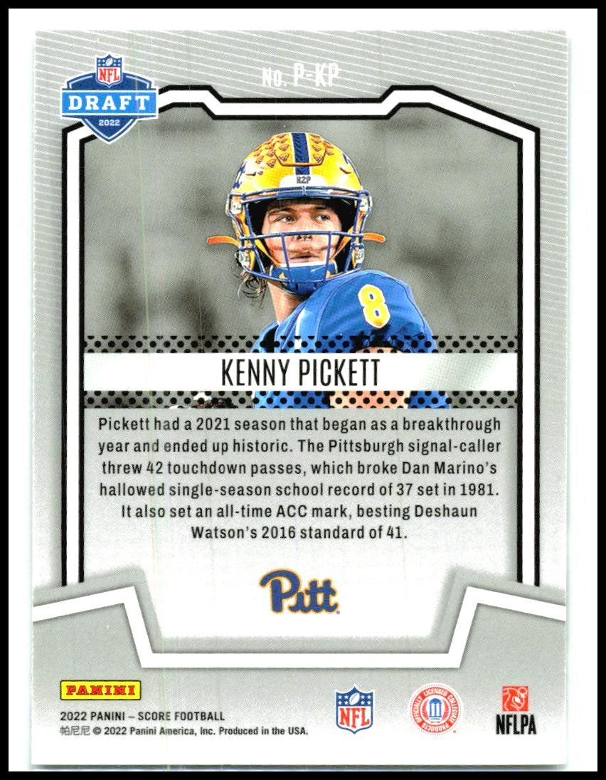 2022 Score PROtential Gold #P-KP Kenny Pickett Pittsburgh Panthers
