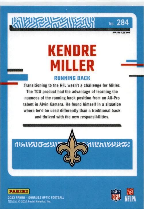 2023 Donruss Optic Blue Hyper #284 Kendre Miller New Orleans Saints