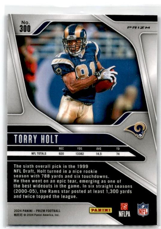 2024 Panini Prizm Red White and Blue #300 Torry Holt St. Louis Rams