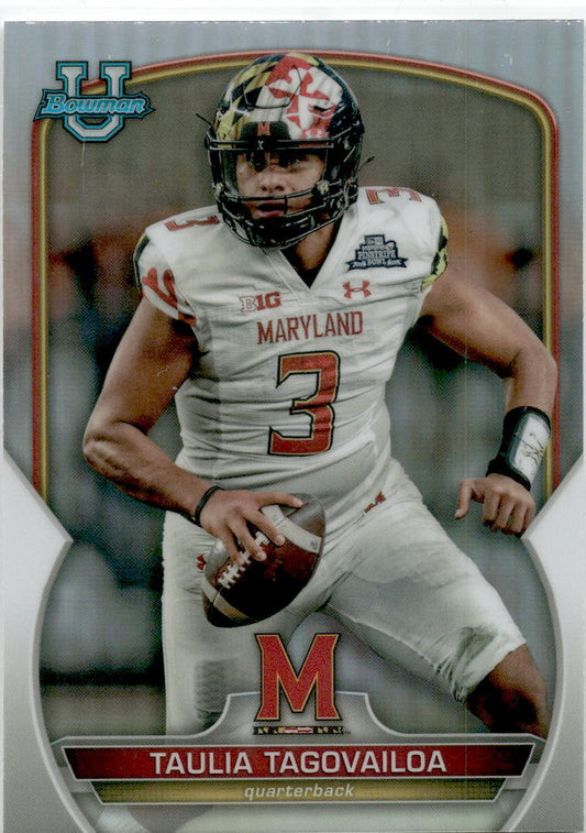 2022 Bowman University Chrome #3 Taulia Tagovailoa Maryland Terrapins