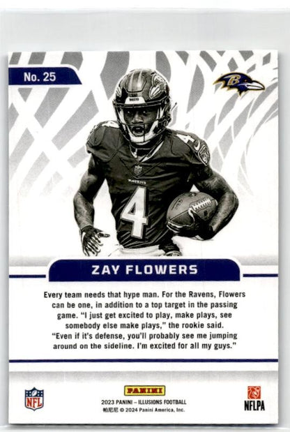 2023 Panini Illusions Amazing #25 Zay Flowers Baltimore Ravens