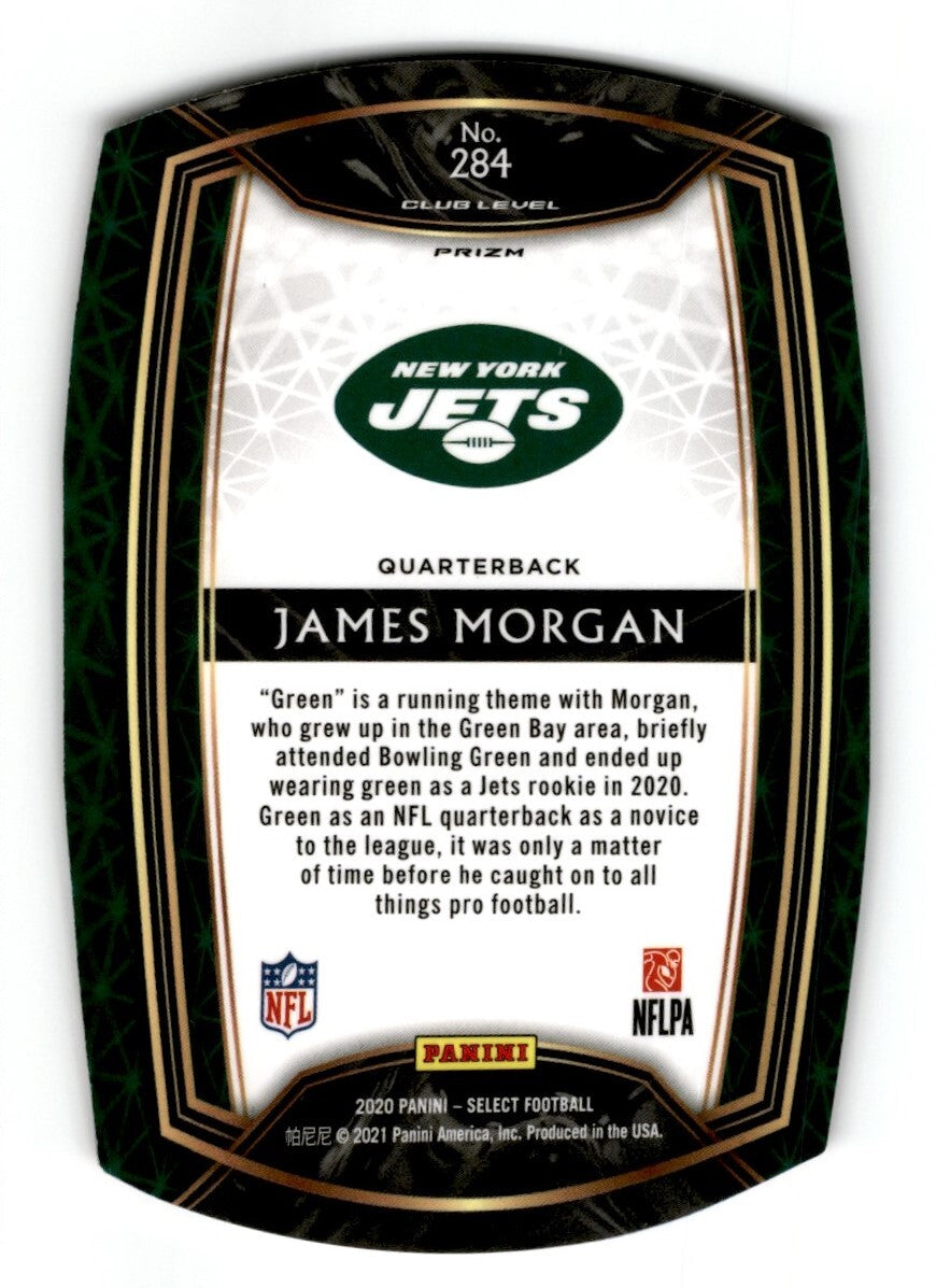 2020 Panini Select  Maroon Prizm Die-Cut James Morgan Rookie New York Jets #284