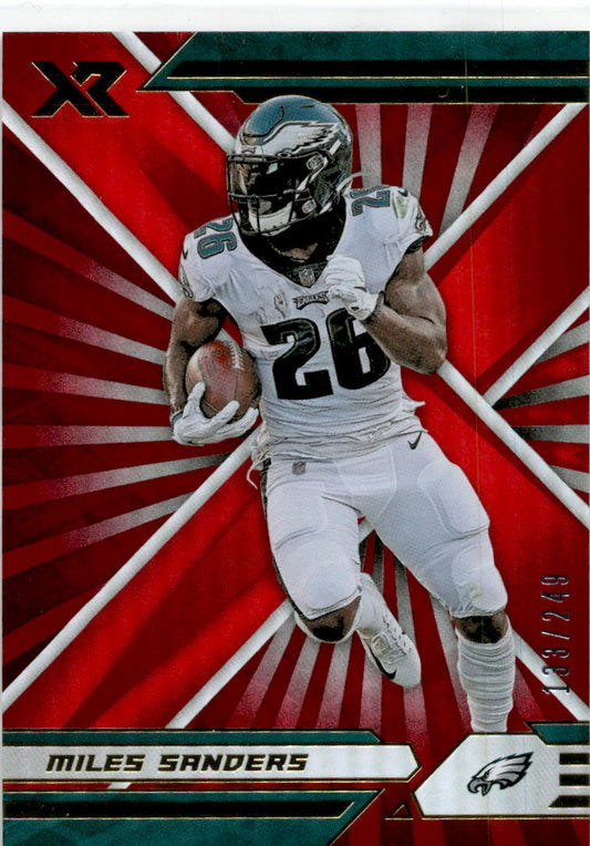 2021 Panini XR Red #80 Miles Sanders Philadelphia Eagles