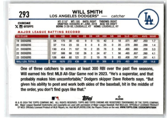 2024 Topps Pink #622 Will Smith Los Angeles Dodgers